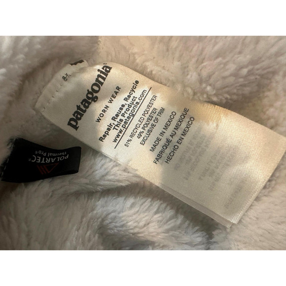 Patagonia Re-tool 1/4 Snap-T Pullover Fleece Top Pearl White X-Dye Women's XS - Picture 9 of 13